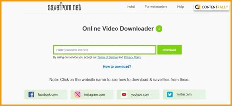Savefrom online video downloader .